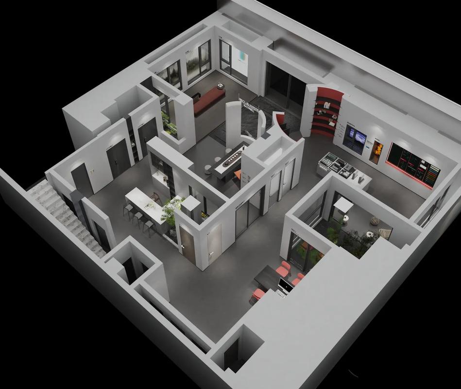 150平方米門窗專賣店裝修設計與平面布局方案